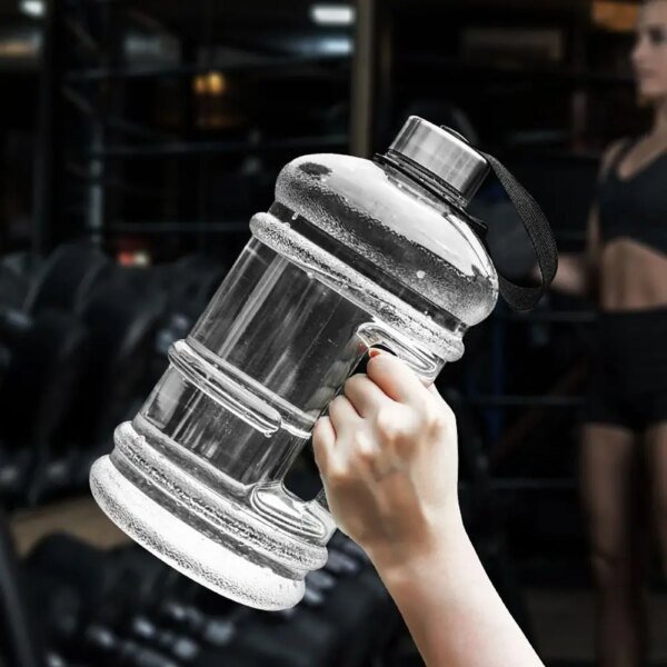 2L PETG Large Capacity Water Bottle Training Sports Workout Drink Bottle Shaker Bottle With Handle Outdoor Gym Gallon Bottle - Image 5
