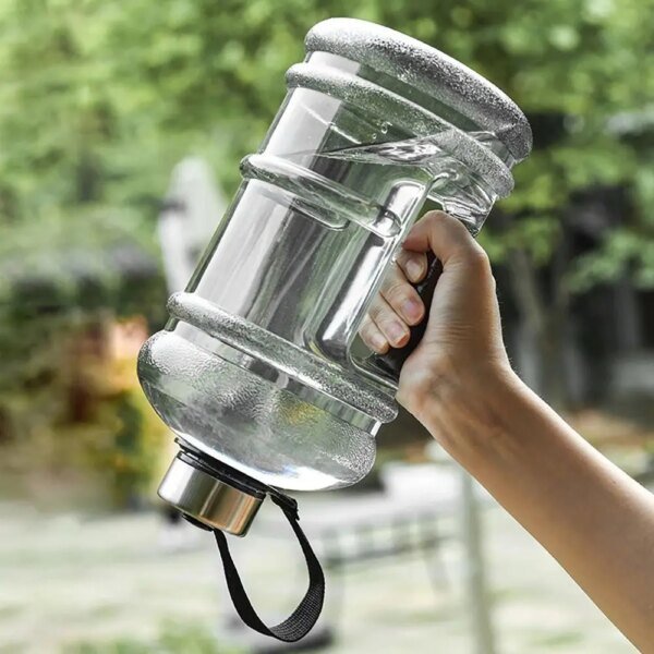 2L PETG Large Capacity Water Bottle Training Sports Workout Drink Bottle Shaker Bottle With Handle Outdoor Gym Gallon Bottle - Image 4