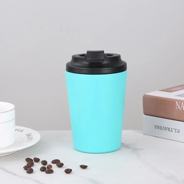 Simple and Stylish Vacuum Flask Coffee Cup304 Stainless Steel American Style Portable for Travel Vehicle-mounted Leak-proof Cup - Image 5