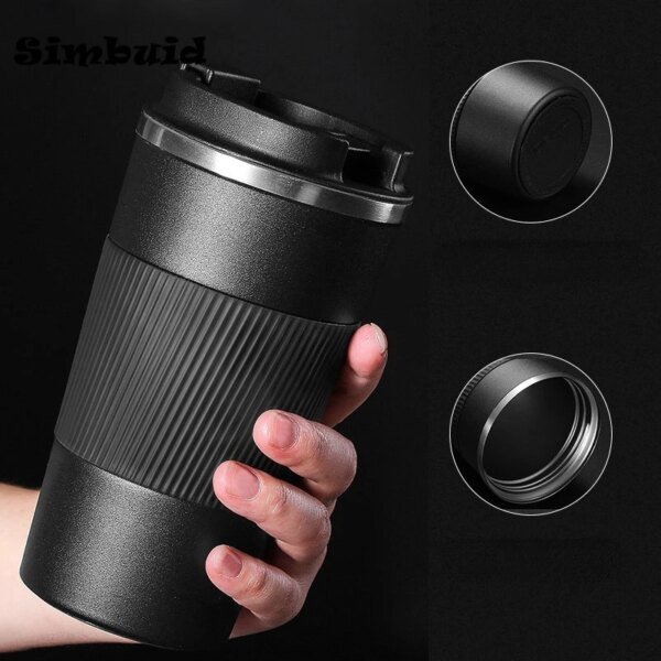 380ml 510ml Stainless Steel Coffee Cup Thermal Mug Garrafa Termica Cafe Copo Termico Caneca Non-slip Travel Car Insulated Bottle - Image 2