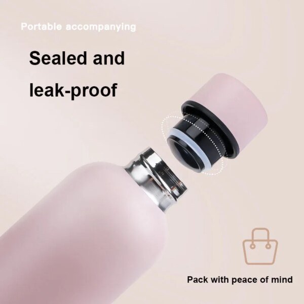 500/750ML Small Mouth Thermos Cup, Outdoor Stainless Steel Bottle, Rubber Paint Sports Kettle, Thickened Double Water Cup - Image 4