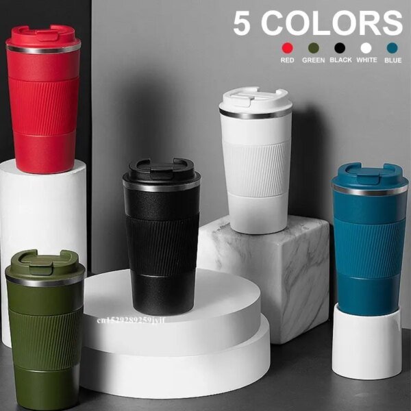 380ml 510ml Stainless Steel Coffee Cup Thermal Mug Garrafa Termica Cafe Copo Termico Caneca Non-slip Travel Car Insulated Bottle - Image 3